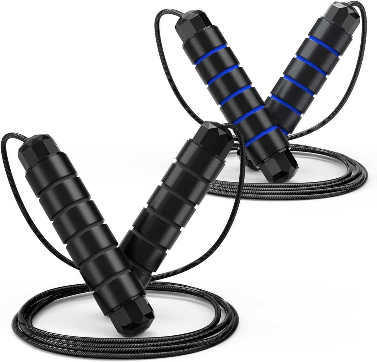 Tangle-Free Speed Jump Rope with Ball Bearings, Adjustable Steel Cable