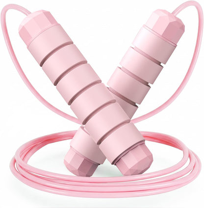 Tangle-Free Speed Jump Rope with Ball Bearings, Adjustable Steel Cable
