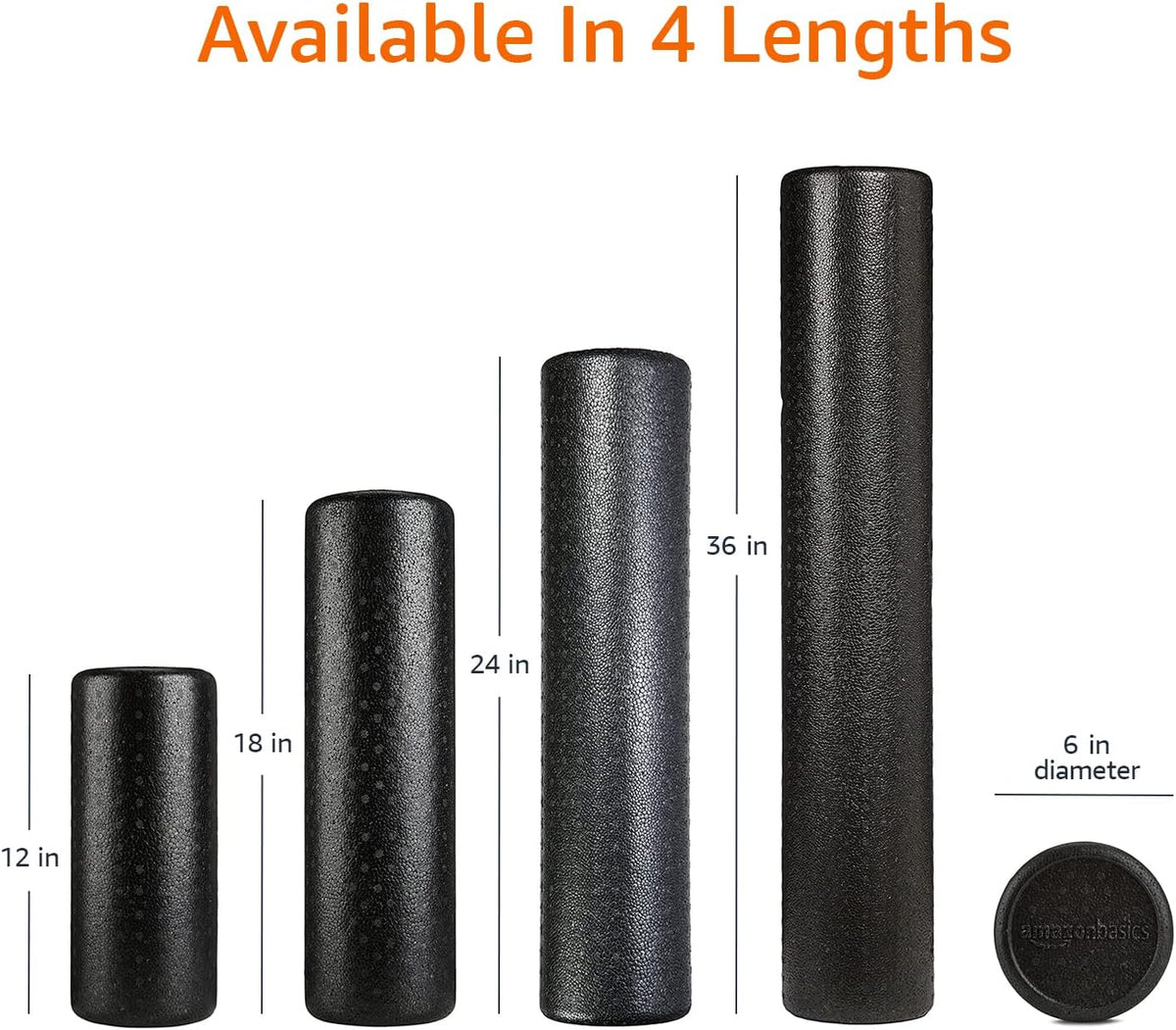 Basics High Density Foam Roller – 24 Inch, for Exercise & Recovery