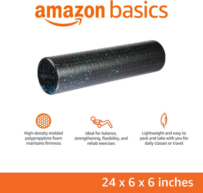 Basics High Density Foam Roller – 24 Inch, for Exercise & Recovery