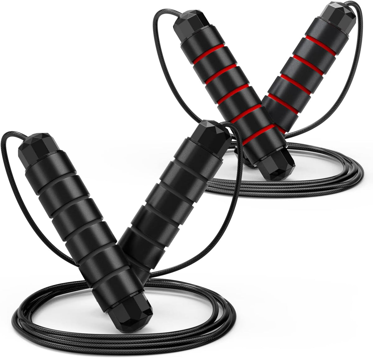 Tangle-Free Speed Jump Rope with Ball Bearings, Adjustable Steel Cable