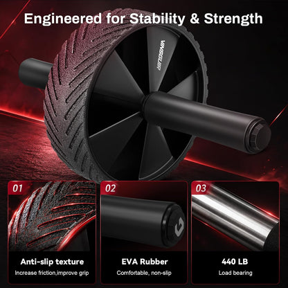Ab Roller Wheel for Core Strength Training, Home Gym Equipment