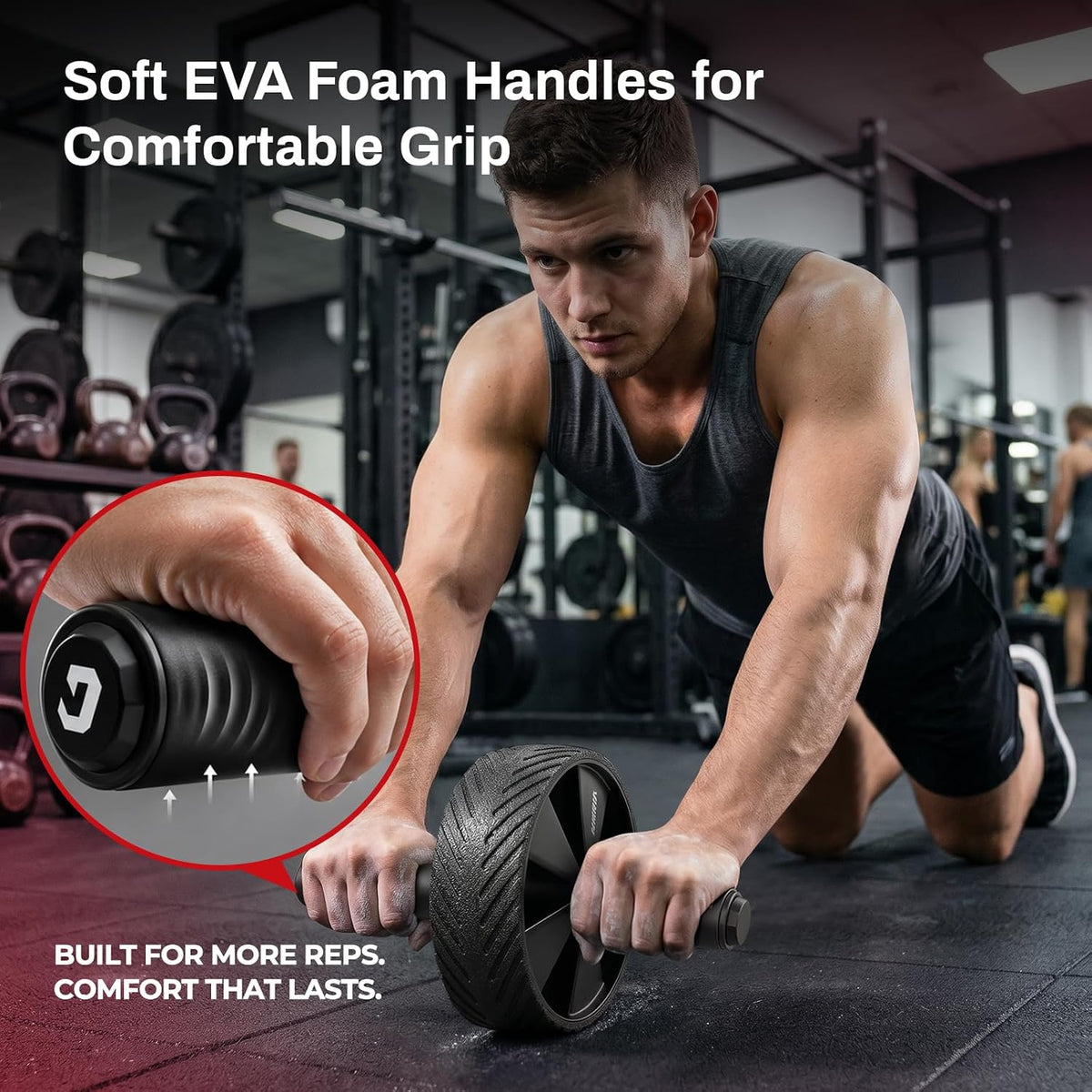 Ab Roller Wheel for Core Strength Training, Home Gym Equipment