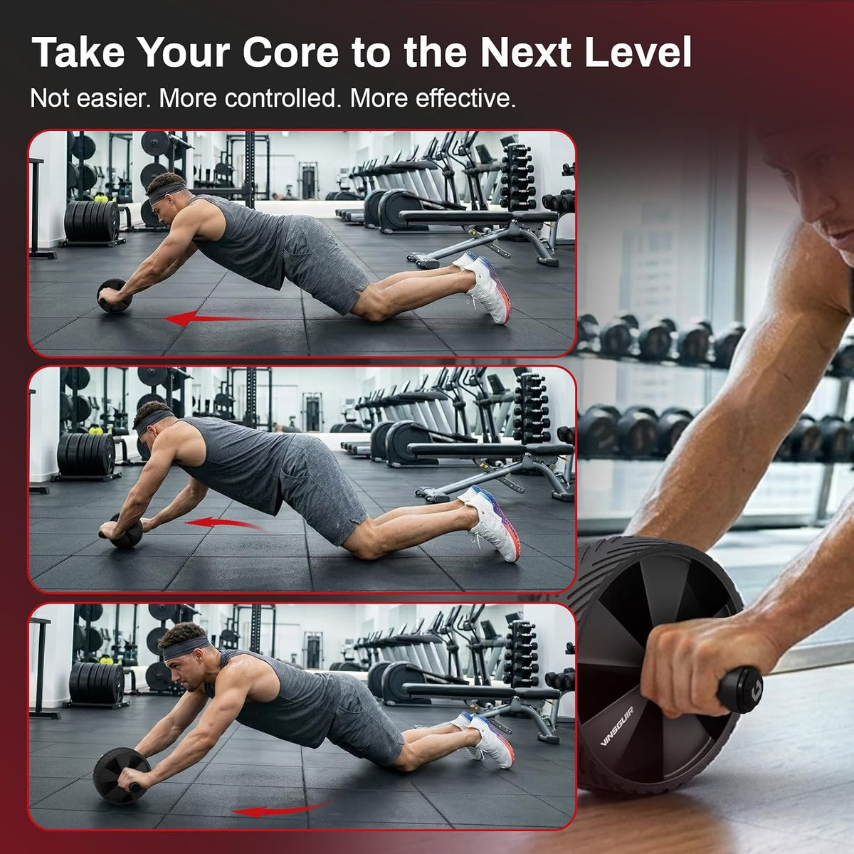 Ab Roller Wheel for Core Strength Training, Home Gym Equipment