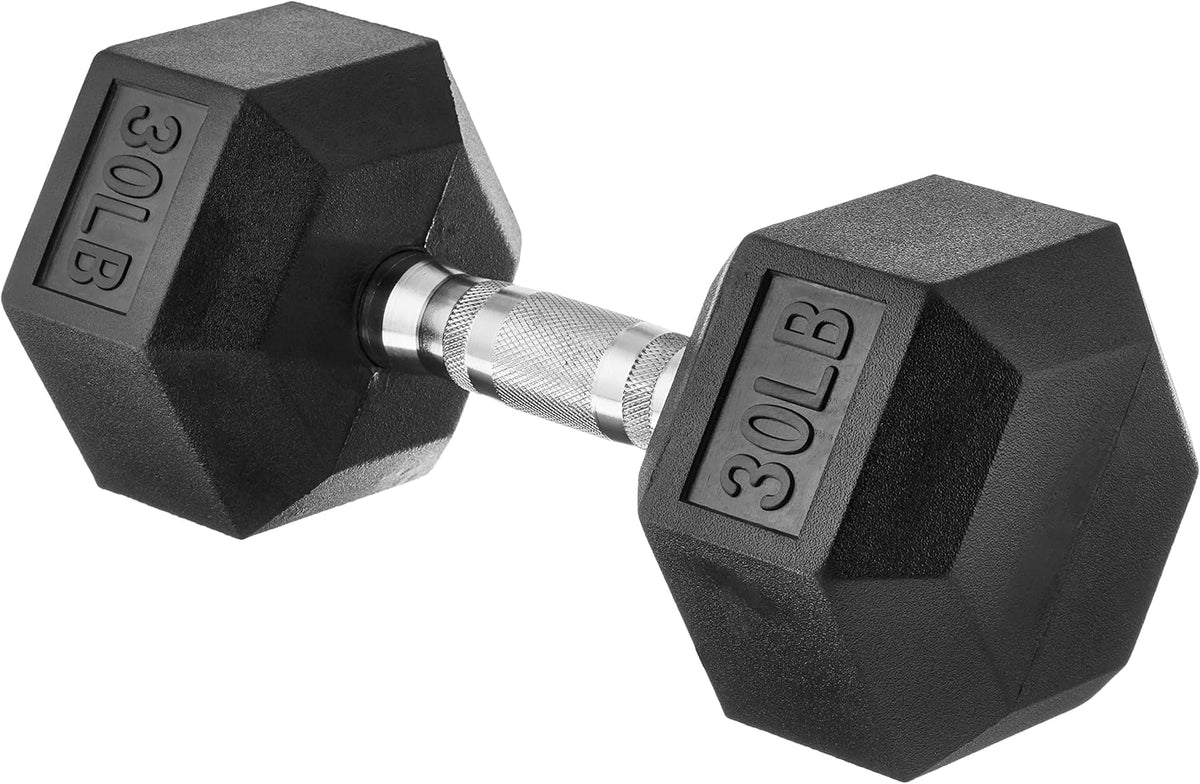 Basics Rubber Hex Dumbbell Hand Weight